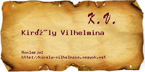 Király Vilhelmina névjegykártya
